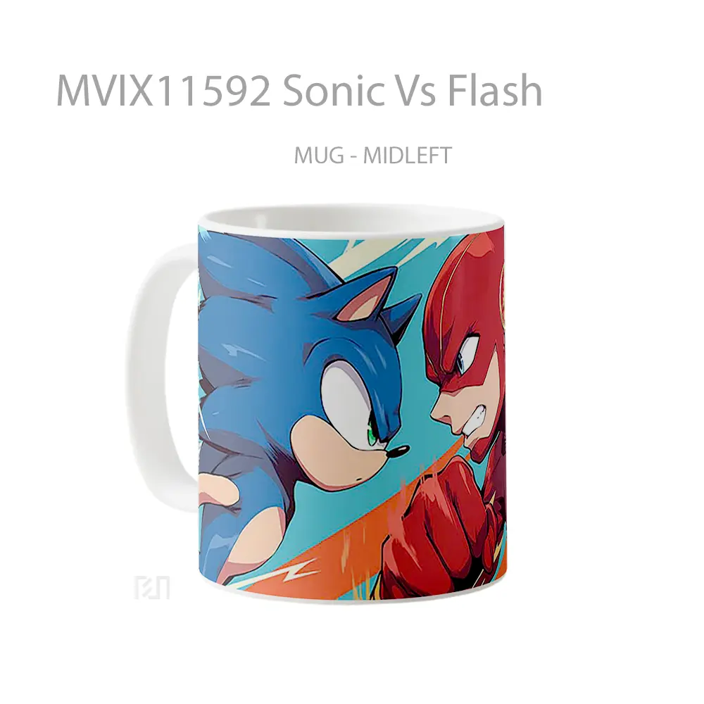 Mug Sonic Vs Flash Mug Aesthetic Koleksi Spesial - All-side / Desain