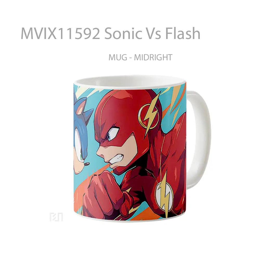 Mug Sonic Vs Flash Mug Aesthetic Koleksi Spesial - All-side / Desain
