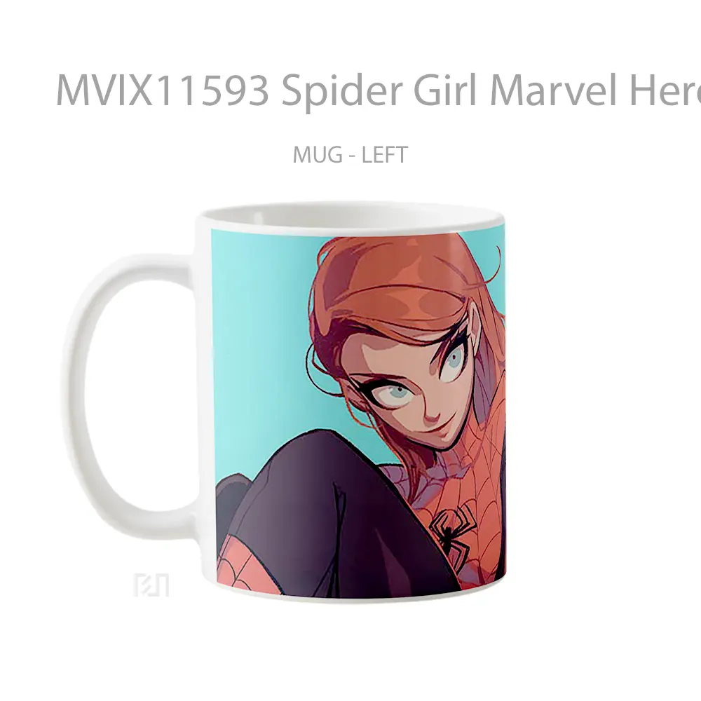 Mug Spider Girl Marvel Heroine Hadiah Unik Anime Lovers - All-side / Desain