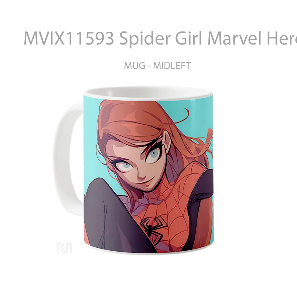 Mug Spider Girl Marvel Heroine Hadiah Unik Anime Lovers - All-side / Desain