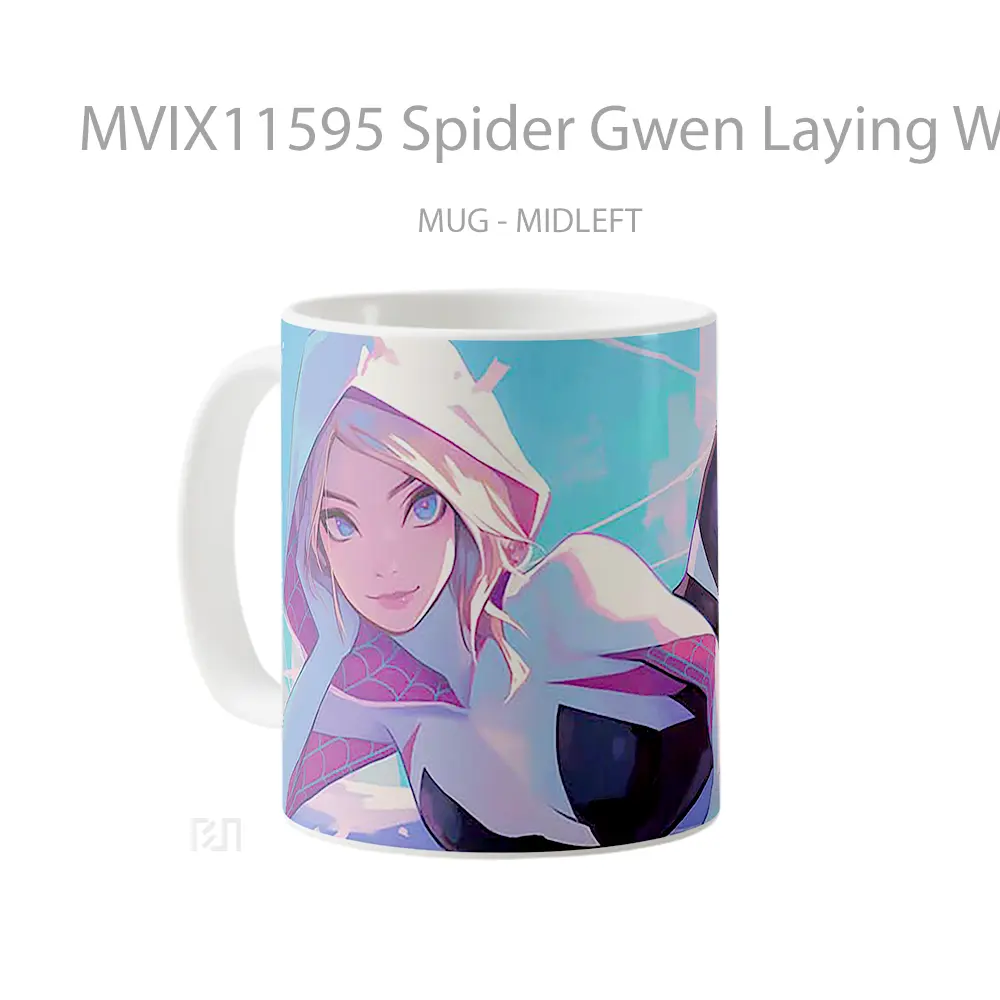 Mug Spider Gwen Laying Webs Mug Aesthetic Koleksi Spesial - All-side / Desain