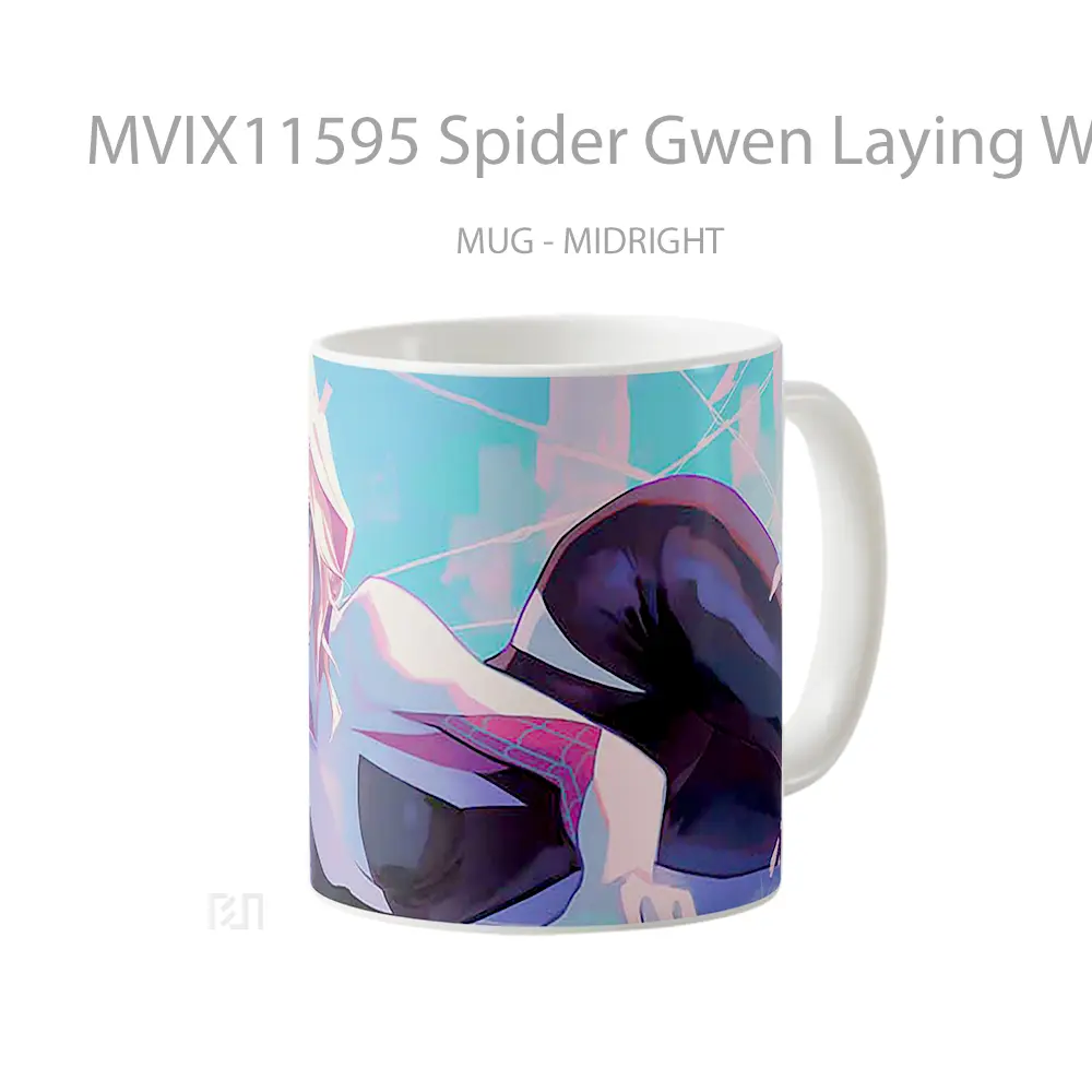 Mug Spider Gwen Laying Webs Mug Aesthetic Koleksi Spesial - All-side / Desain
