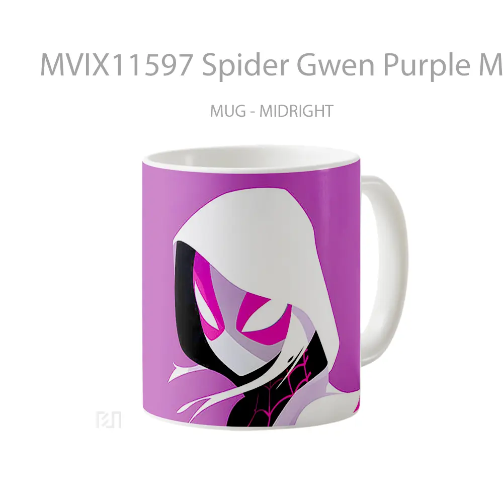 Mug Spider Gwen Purple Minimalist Mug Aesthetic Koleksi Spesial - All-side / Desain