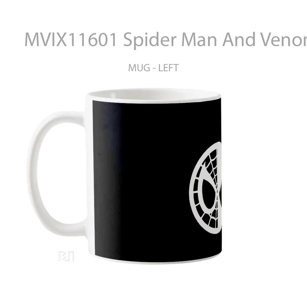Mug Spider Man And Venom Black And White Koleksi Mug Limited Edition - All-side / Desain