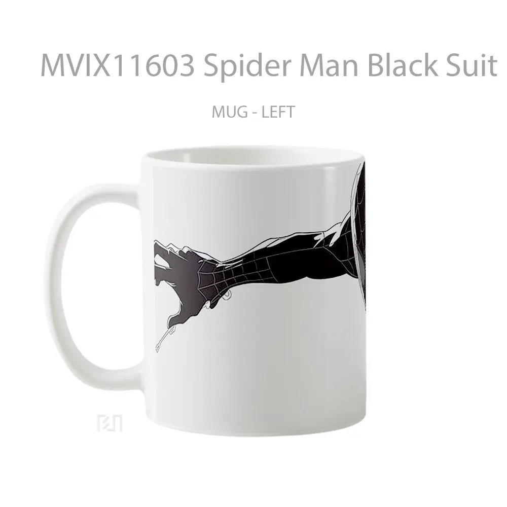 Mug Spider Man Black Suit Silhouette Web Swinging Koleksi Mug Limited Edition - All-side / Desain