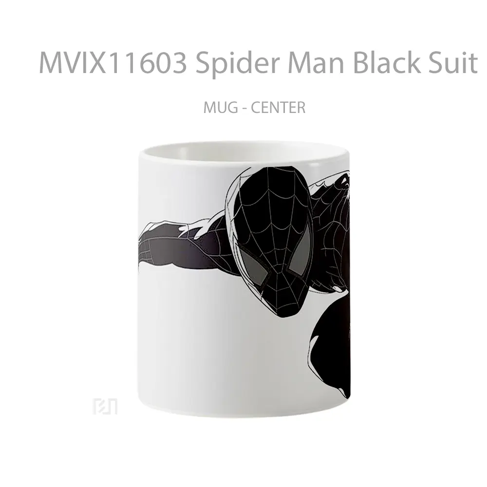 Mug Spider Man Black Suit Silhouette Web Swinging Koleksi Mug Limited Edition