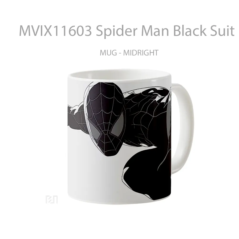 Mug Spider Man Black Suit Silhouette Web Swinging Koleksi Mug Limited Edition - All-side / Desain