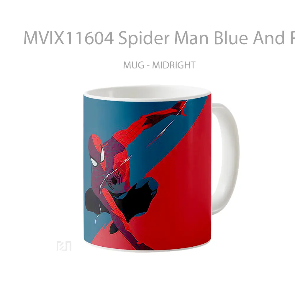 Mug Spider Man Blue And Red Hadiah Lucu dan Menarik - All-side / Desain