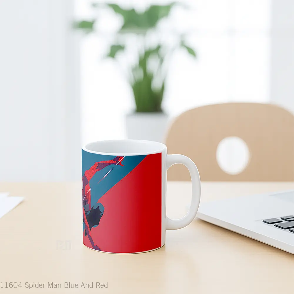 Mug Spider Man Blue And Red Hadiah Lucu dan Menarik - All-side / Desain