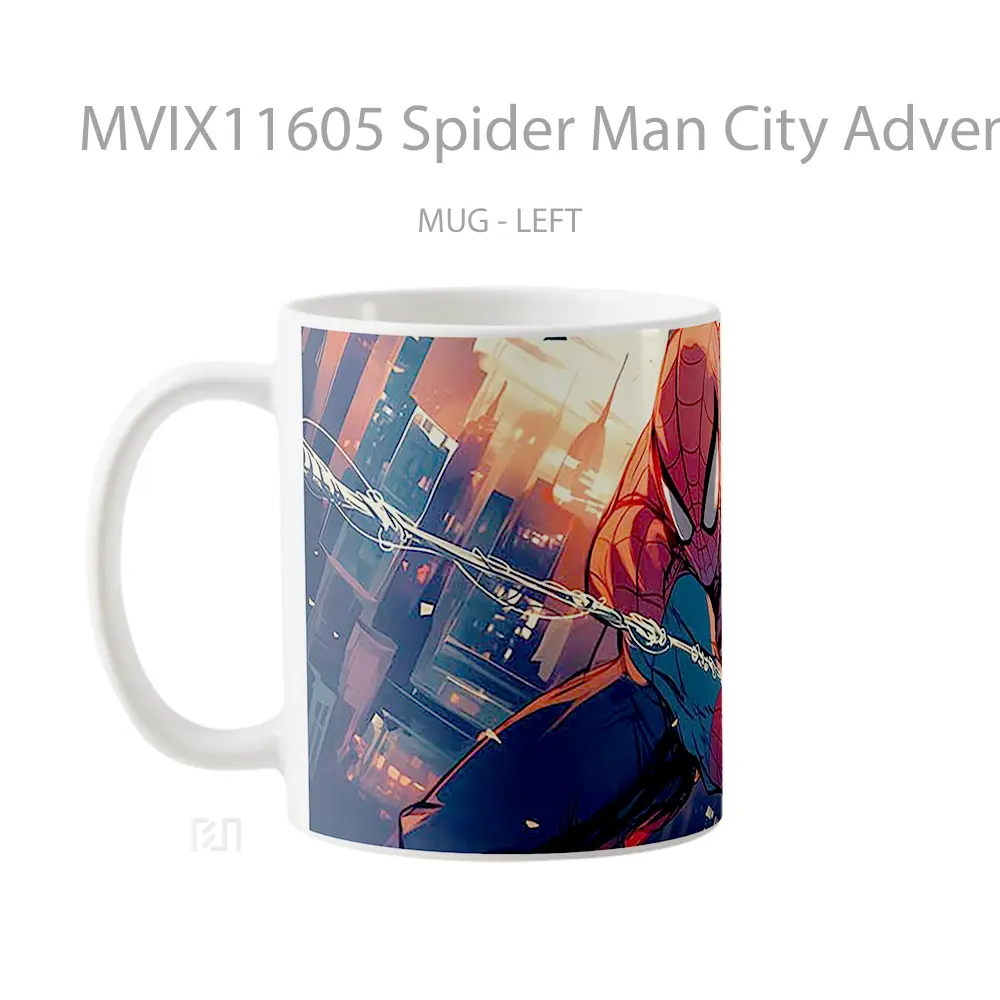 Mug Spider Man City Adventure Hadiah Lucu dan Menarik - All-side / Desain