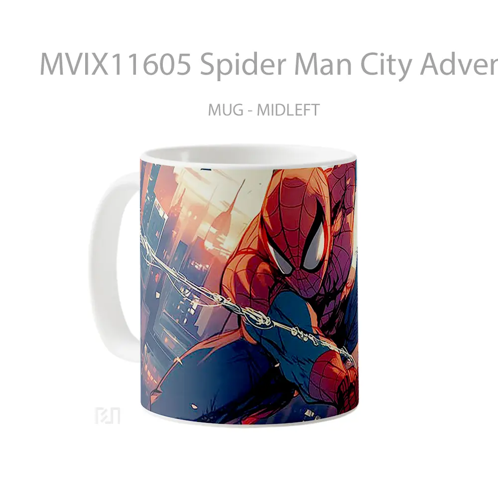 Mug Spider Man City Adventure Hadiah Lucu dan Menarik - All-side / Desain