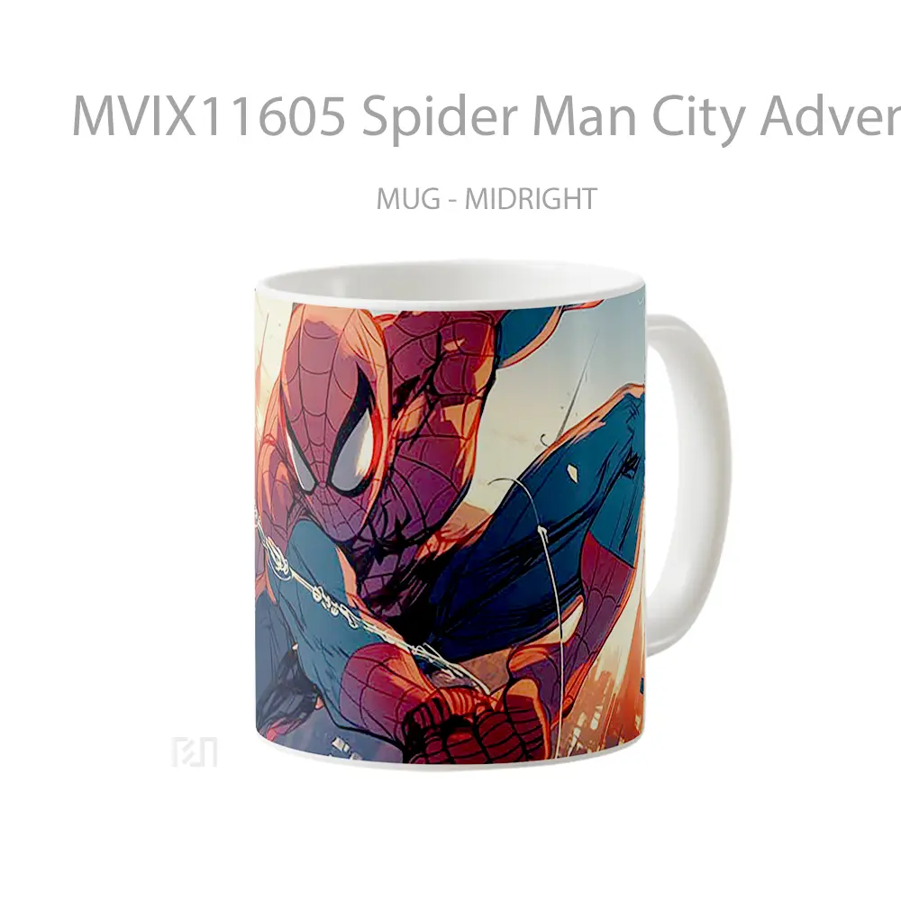 Mug Spider Man City Adventure Hadiah Lucu dan Menarik - All-side / Desain