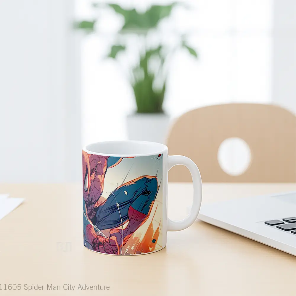 Mug Spider Man City Adventure Hadiah Lucu dan Menarik - All-side / Desain