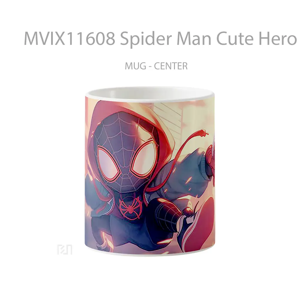 Mug Spider Man Cute Hero Pose Mug Anime Populer Koleksi Spesial