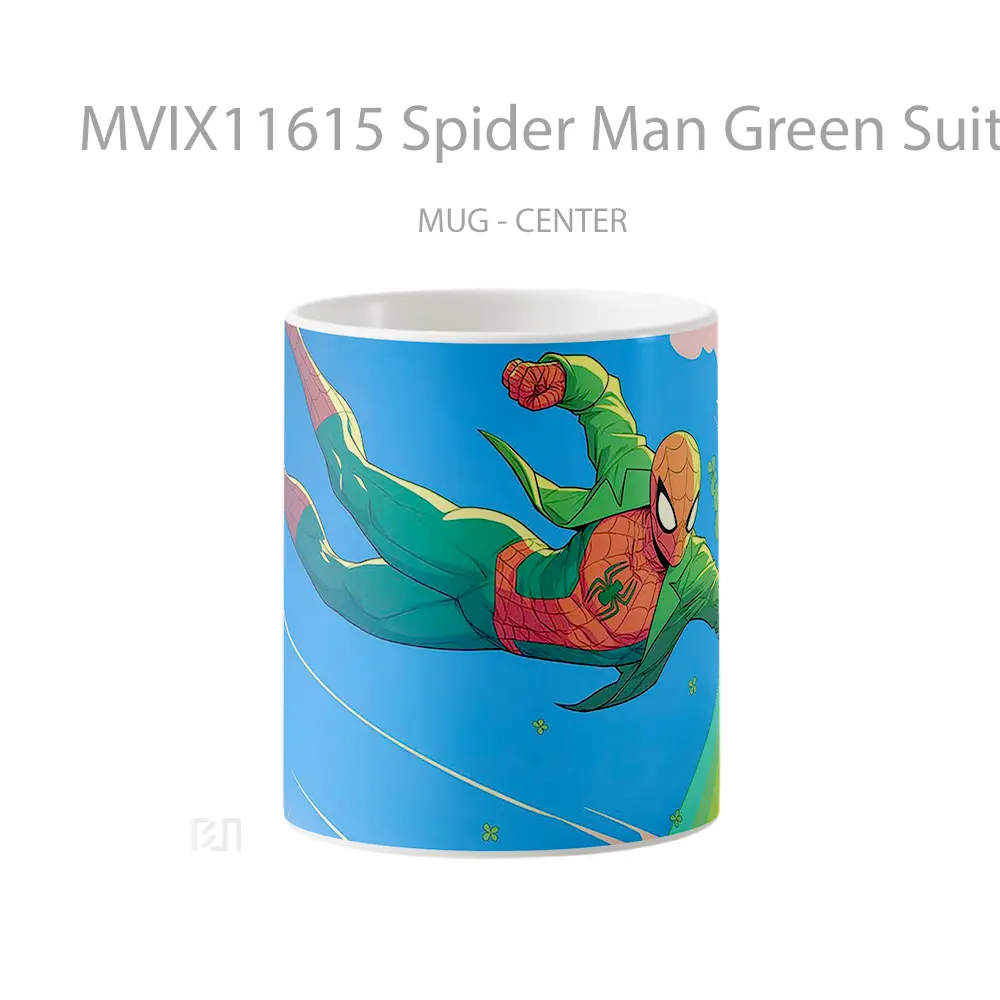 Mug Spider Man Green Suit St Patricks Day Hadiah Lucu dan Menarik