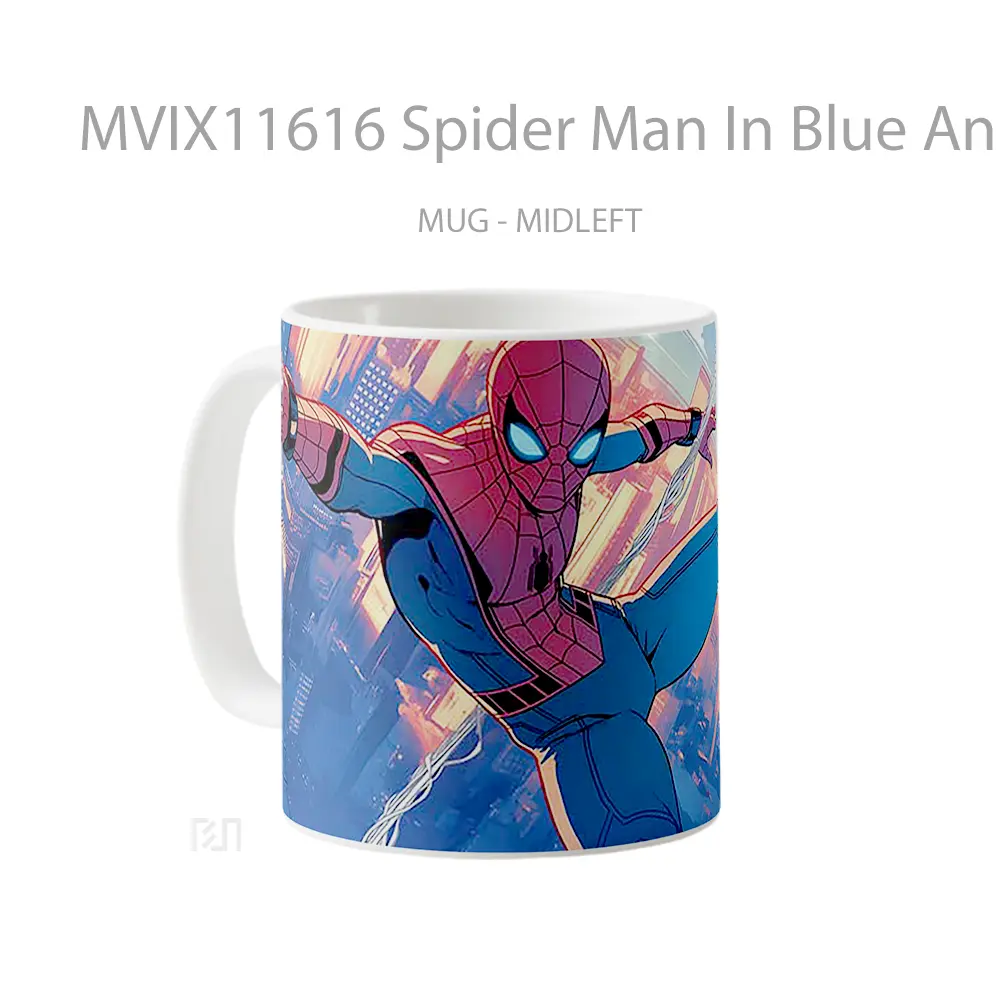 Mug Spider Man In Blue And Red Suit Koleksi Mug Limited Edition - All-side / Desain
