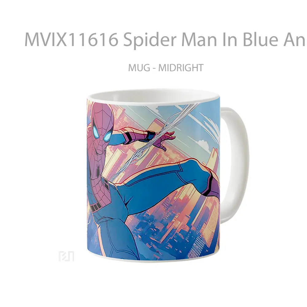 Mug Spider Man In Blue And Red Suit Koleksi Mug Limited Edition - All-side / Desain