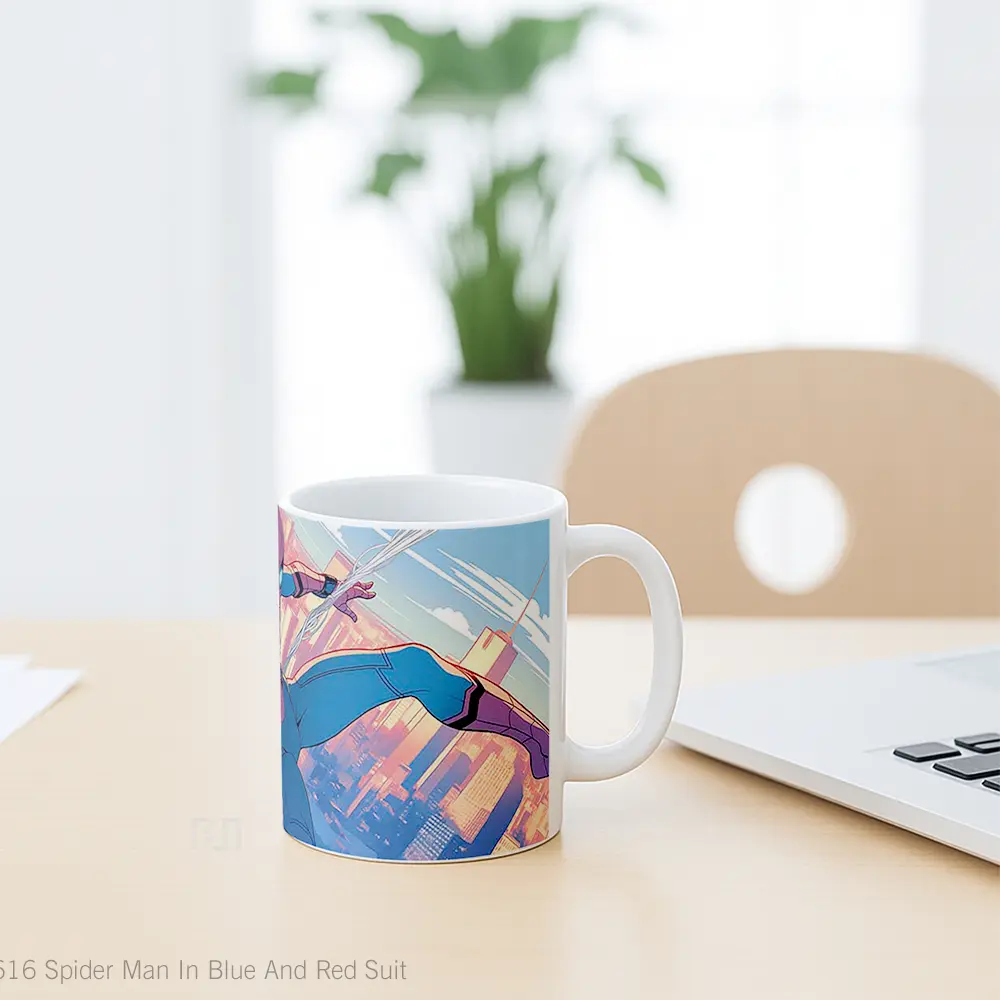 Mug Spider Man In Blue And Red Suit Koleksi Mug Limited Edition - All-side / Desain