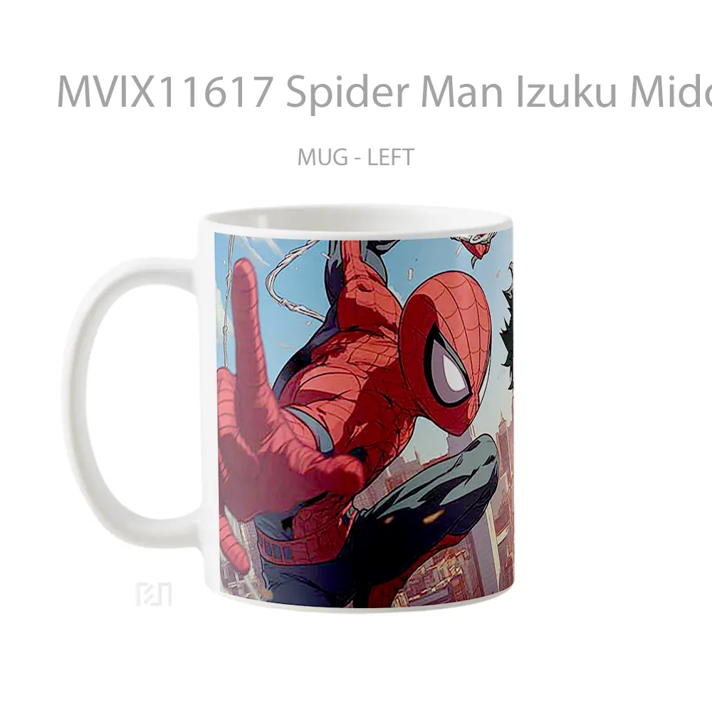 Mug Spider Man Izuku Midoriya Team Up Hadiah Lucu dan Menarik - All-side / Desain