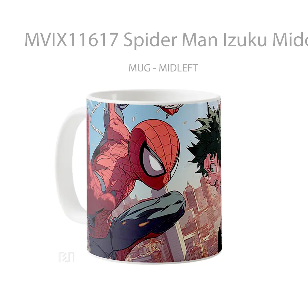 Mug Spider Man Izuku Midoriya Team Up Hadiah Lucu dan Menarik - All-side / Desain