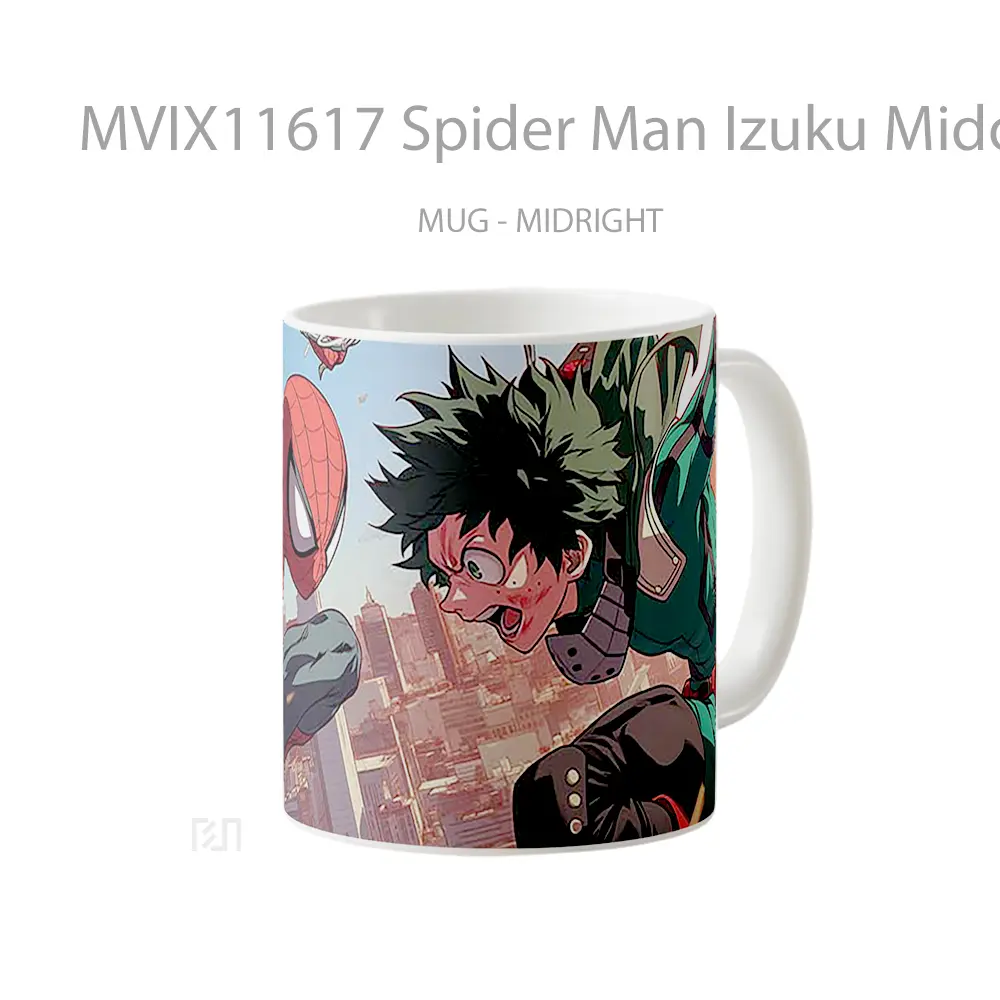 Mug Spider Man Izuku Midoriya Team Up Hadiah Lucu dan Menarik - All-side / Desain