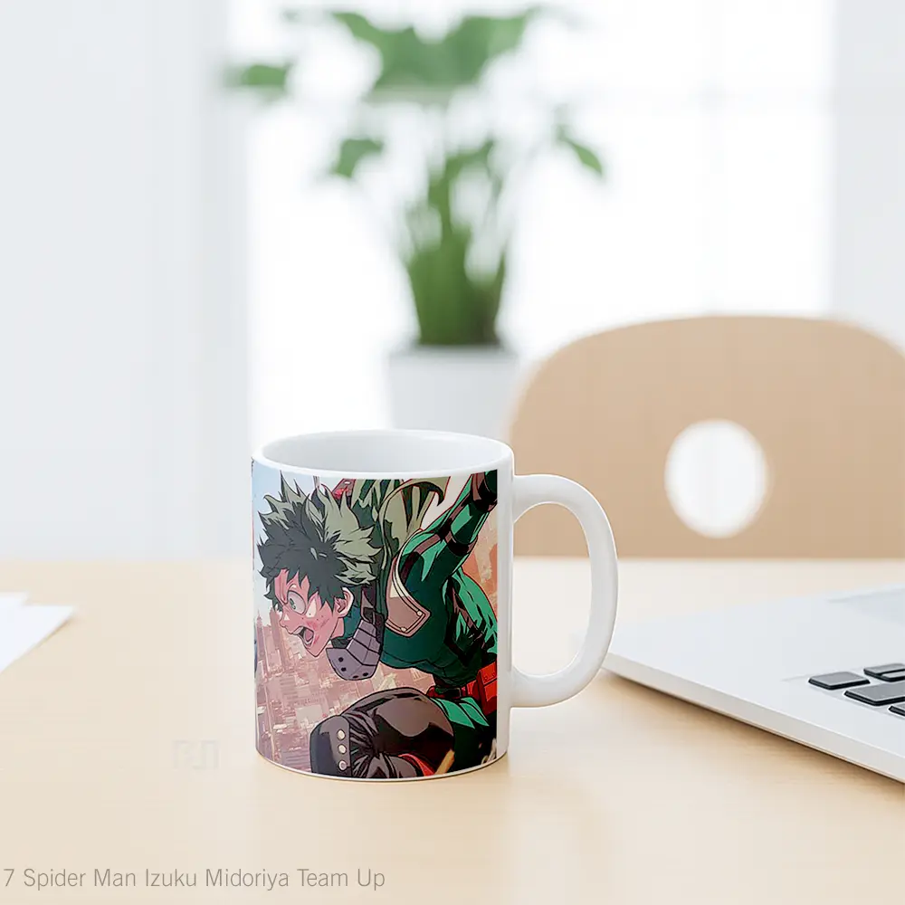 Mug Spider Man Izuku Midoriya Team Up Hadiah Lucu dan Menarik - All-side / Desain