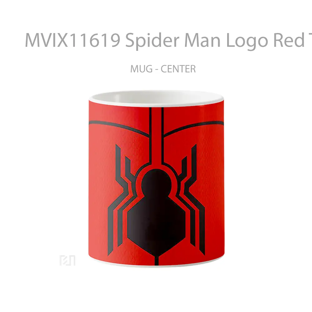 Mug Spider Man Logo Red Texture Hadiah Lucu dan Menarik