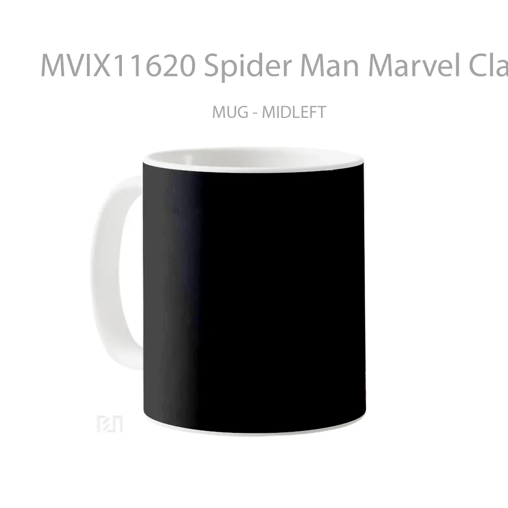 Mug Spider Man Marvel Classic Black 1 Gelas Keramik Koleksi Superhero - All-side / Desain