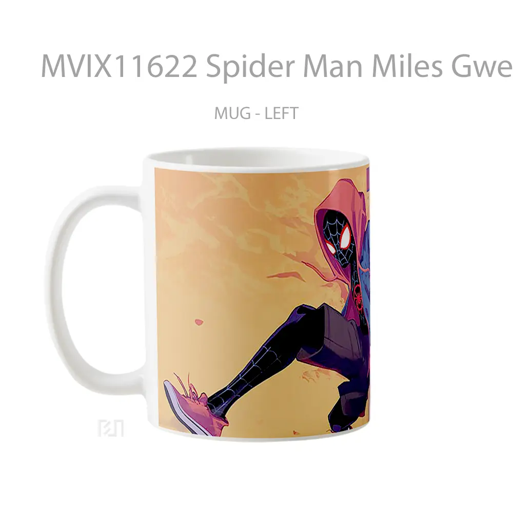 Mug Spider Man Miles Gwen Into The Spider Verse Gelas Keramik Desain Unik - All-side / Desain