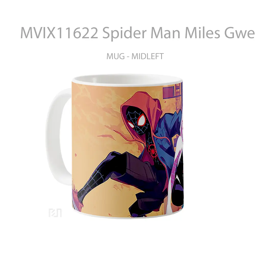 Mug Spider Man Miles Gwen Into The Spider Verse Gelas Keramik Desain Unik - All-side / Desain