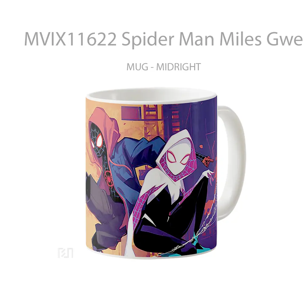 Mug Spider Man Miles Gwen Into The Spider Verse Gelas Keramik Desain Unik - All-side / Desain