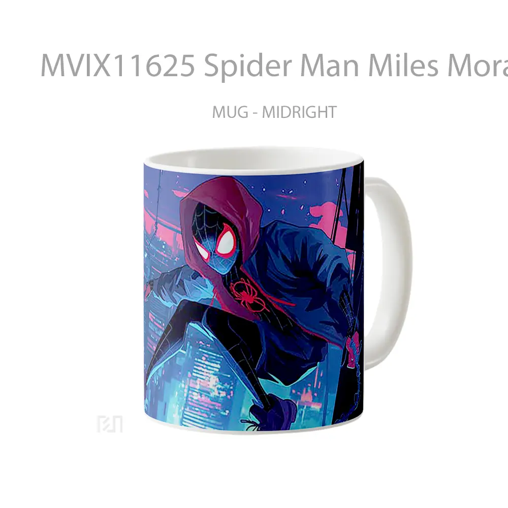 Mug Spider Man Miles Morales Glitched Swinging Mug Aesthetic Koleksi Spesial - All-side / Desain