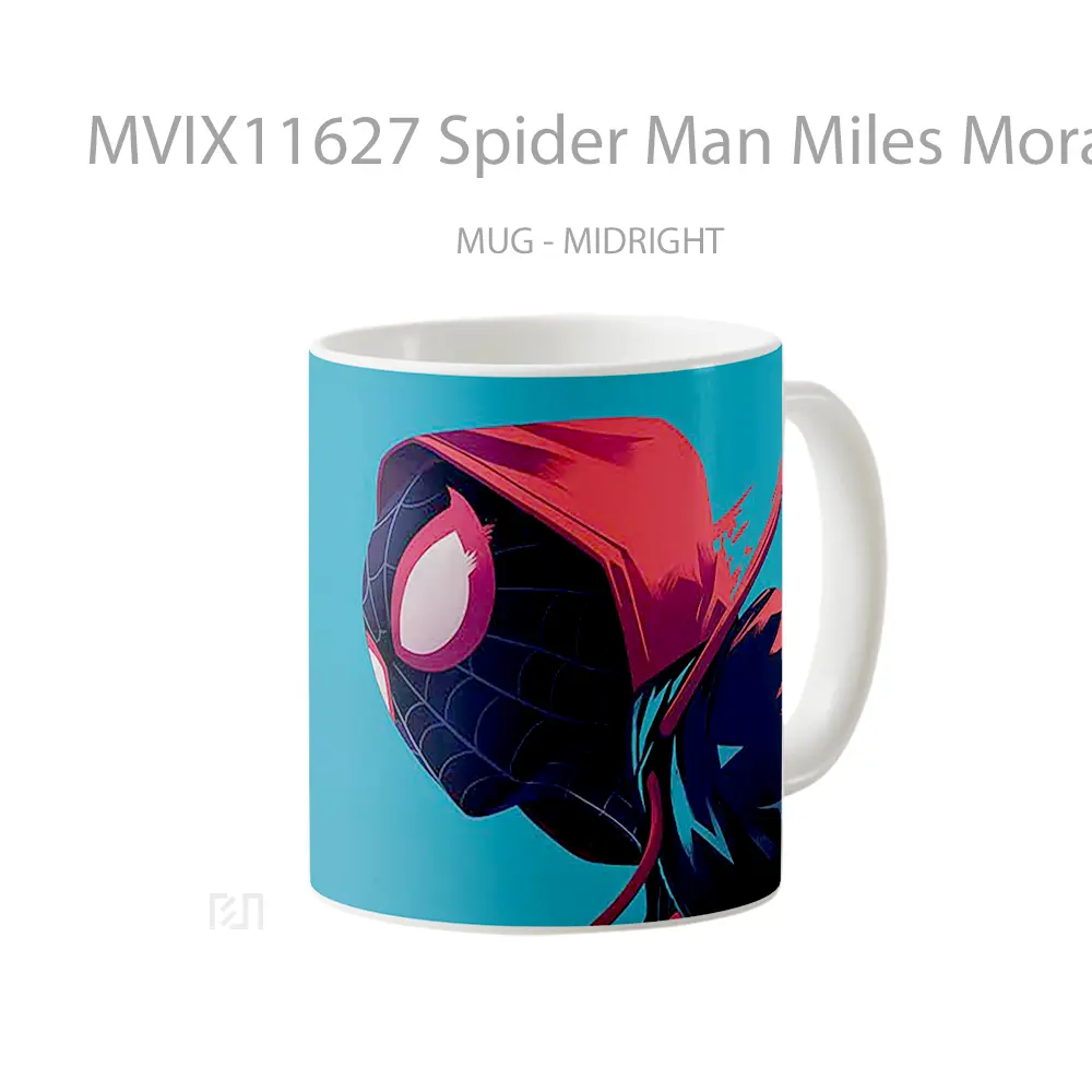 Mug Spider Man Miles Morales Hooded Hero Koleksi Mug Karakter Jepang - All-side / Desain
