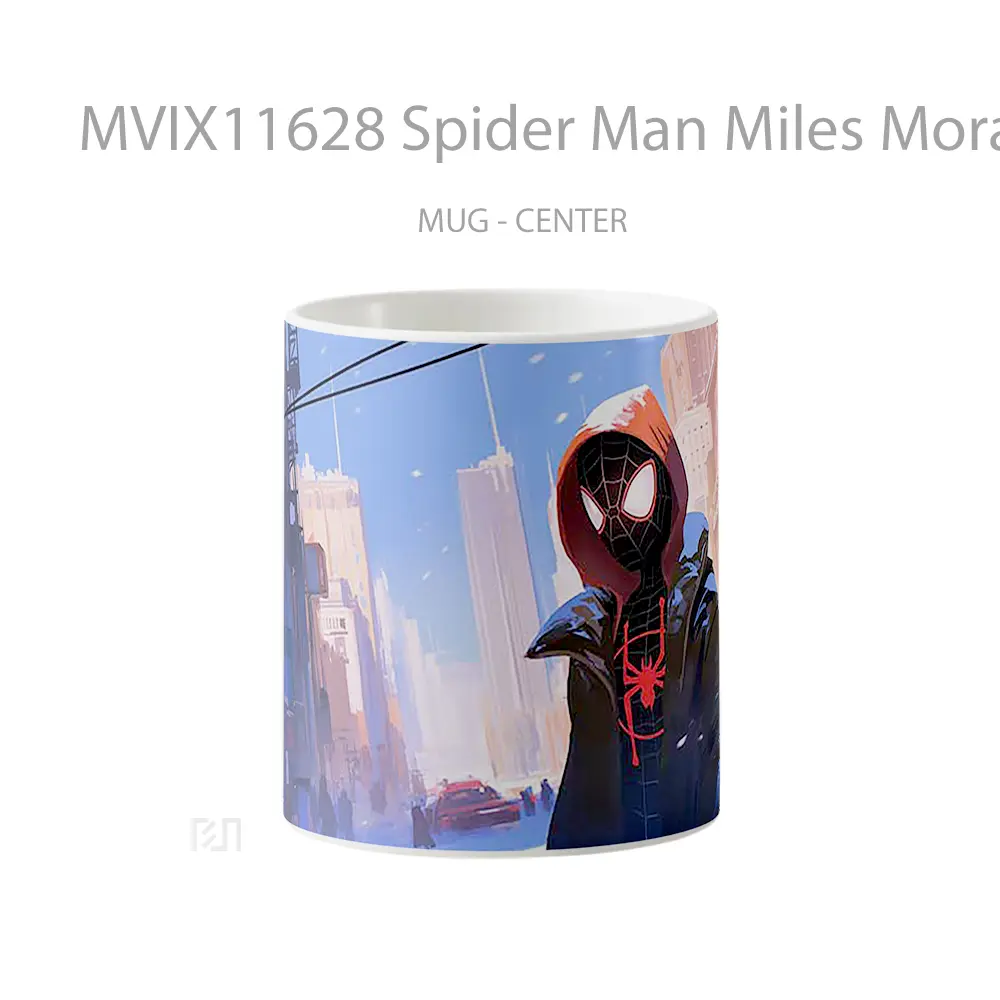 Mug Spider Man Miles Morales In City Street Gelas Keramik Desain Unik