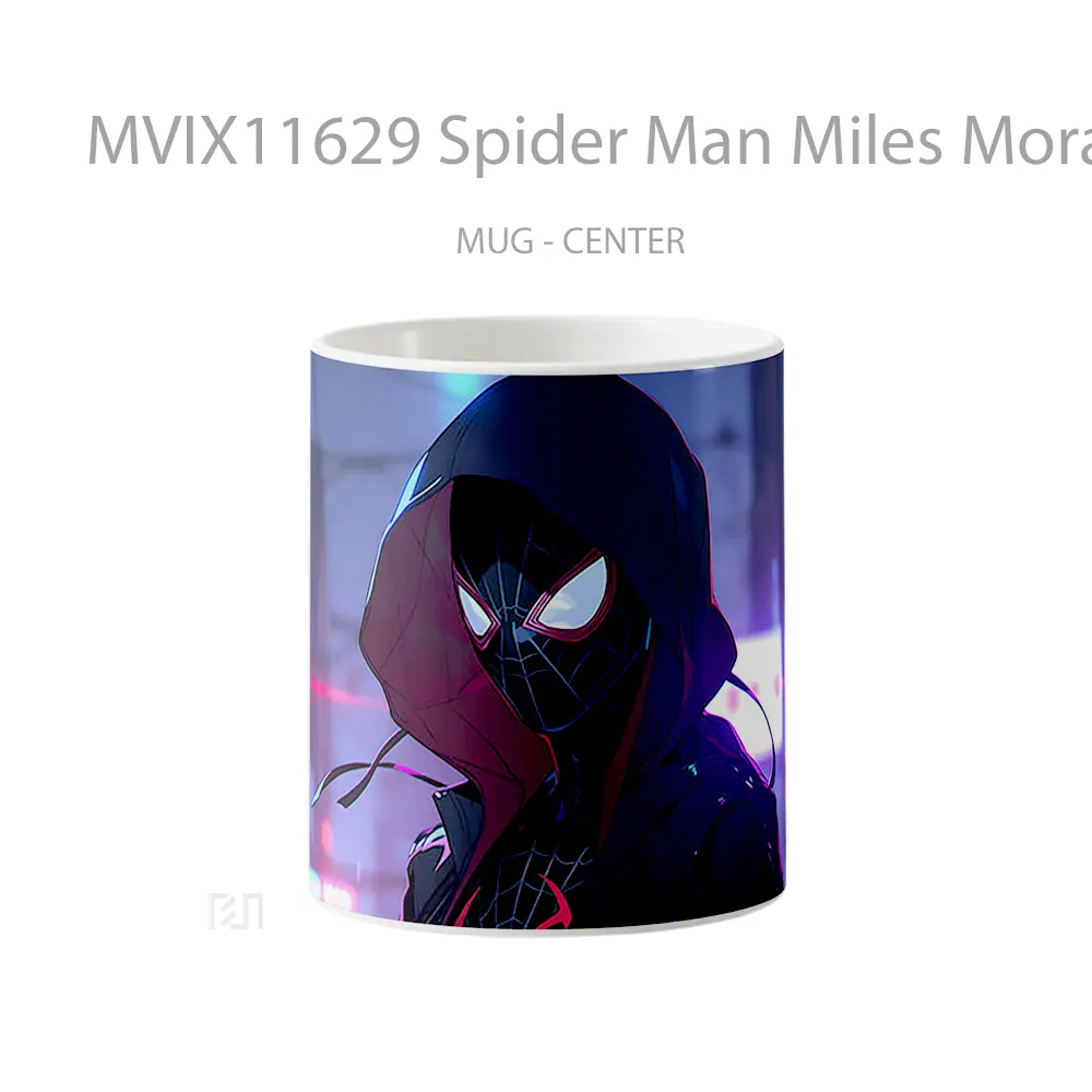 Mug Spider Man Miles Morales In Night City Gelas Keramik Desain Unik