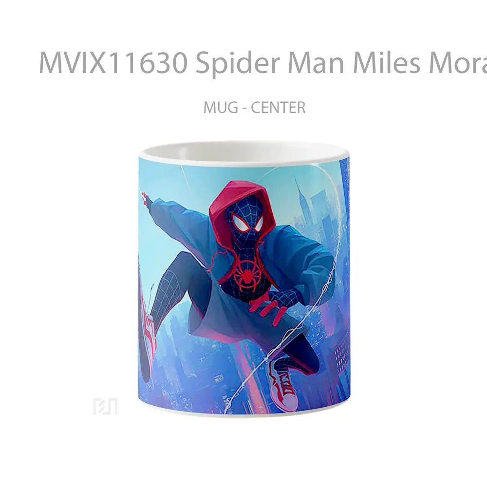 Mug Spider Man Miles Morales Leaping Cityscape Koleksi Mug Limited Edition