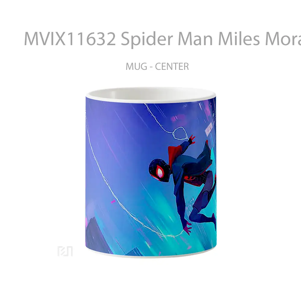 Mug Spider Man Miles Morales Neon City Mug Aesthetic Koleksi Spesial