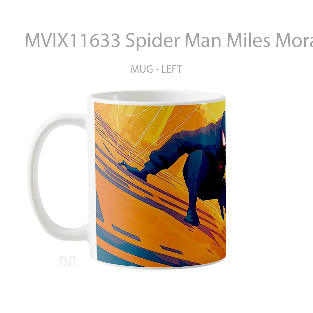 Mug Spider Man Miles Morales Orange City Gelas Keramik Desain Unik - All-side / Desain