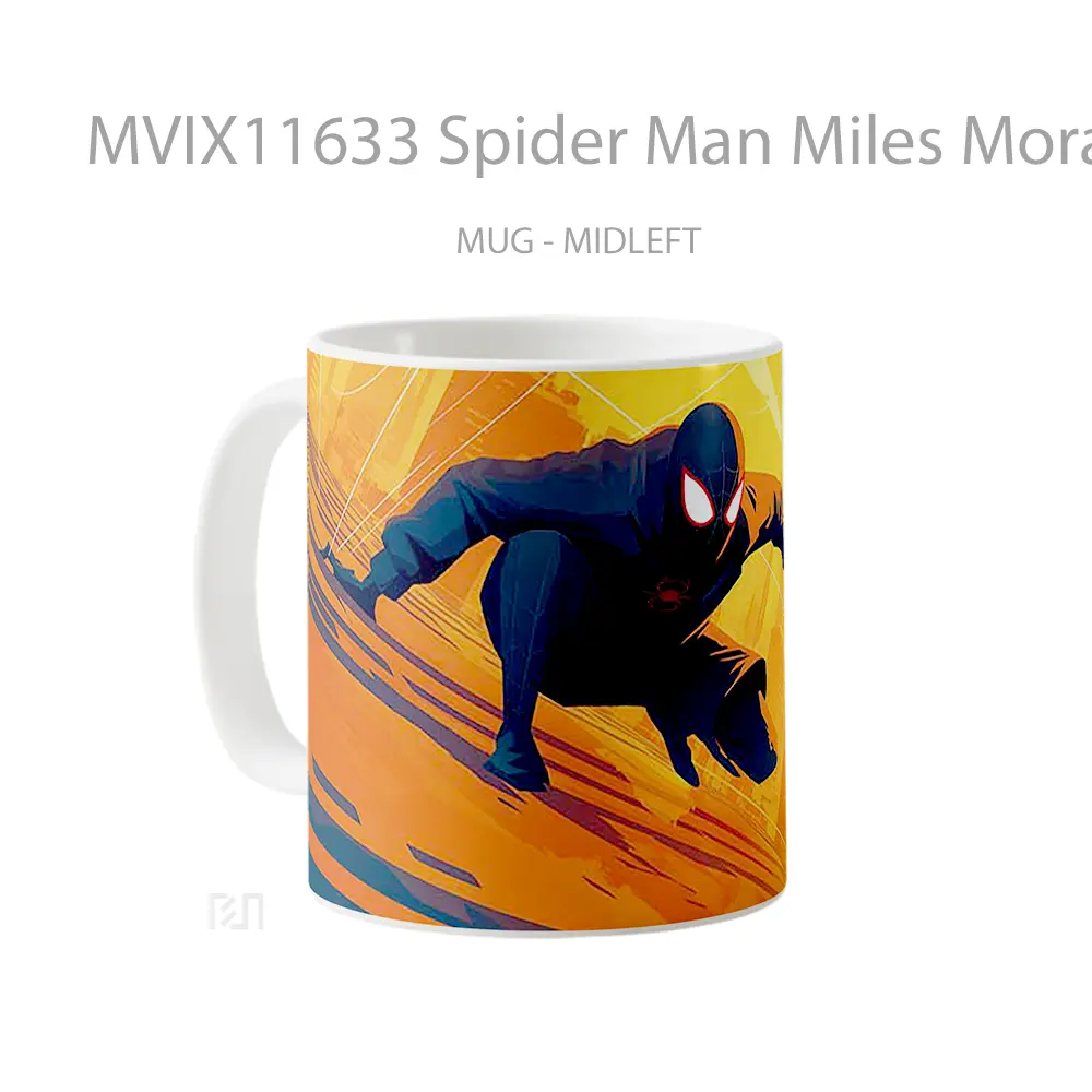 Mug Spider Man Miles Morales Orange City Gelas Keramik Desain Unik - All-side / Desain