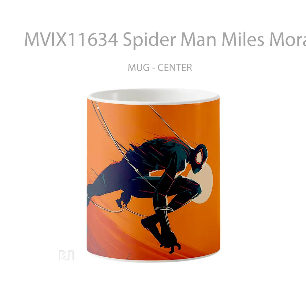 Mug Spider Man Miles Morales Red Orange City Hadiah Lucu dan Menarik