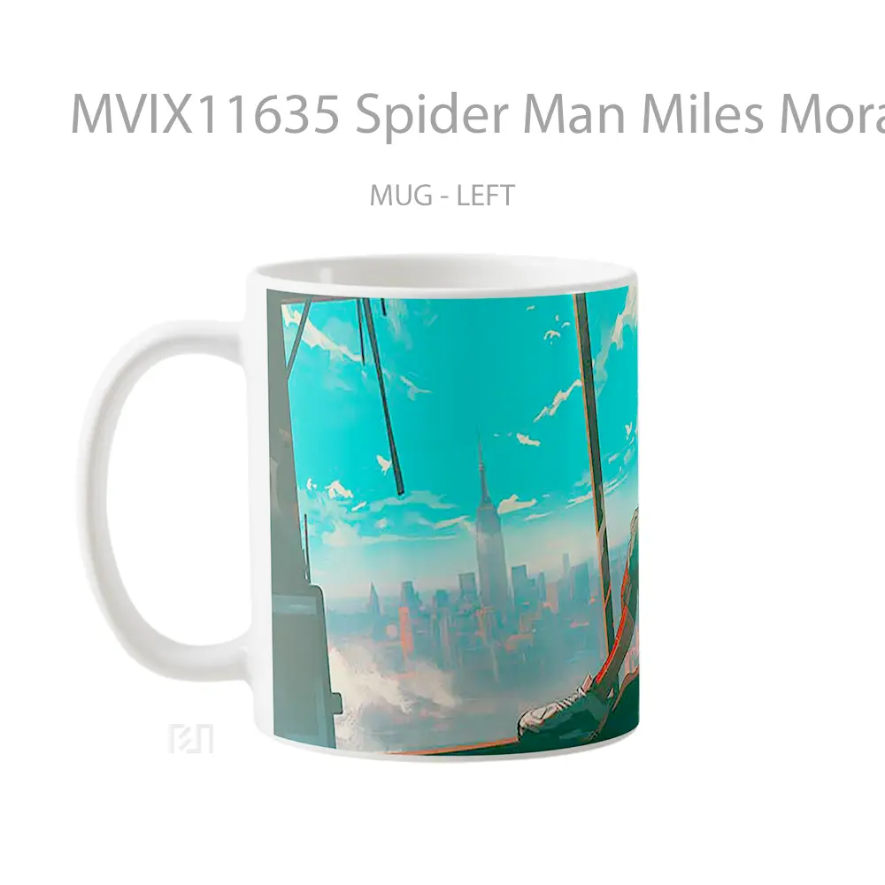 Mug Spider Man Miles Morales Rooftop Chill Koleksi Mug Limited Edition - All-side / Desain