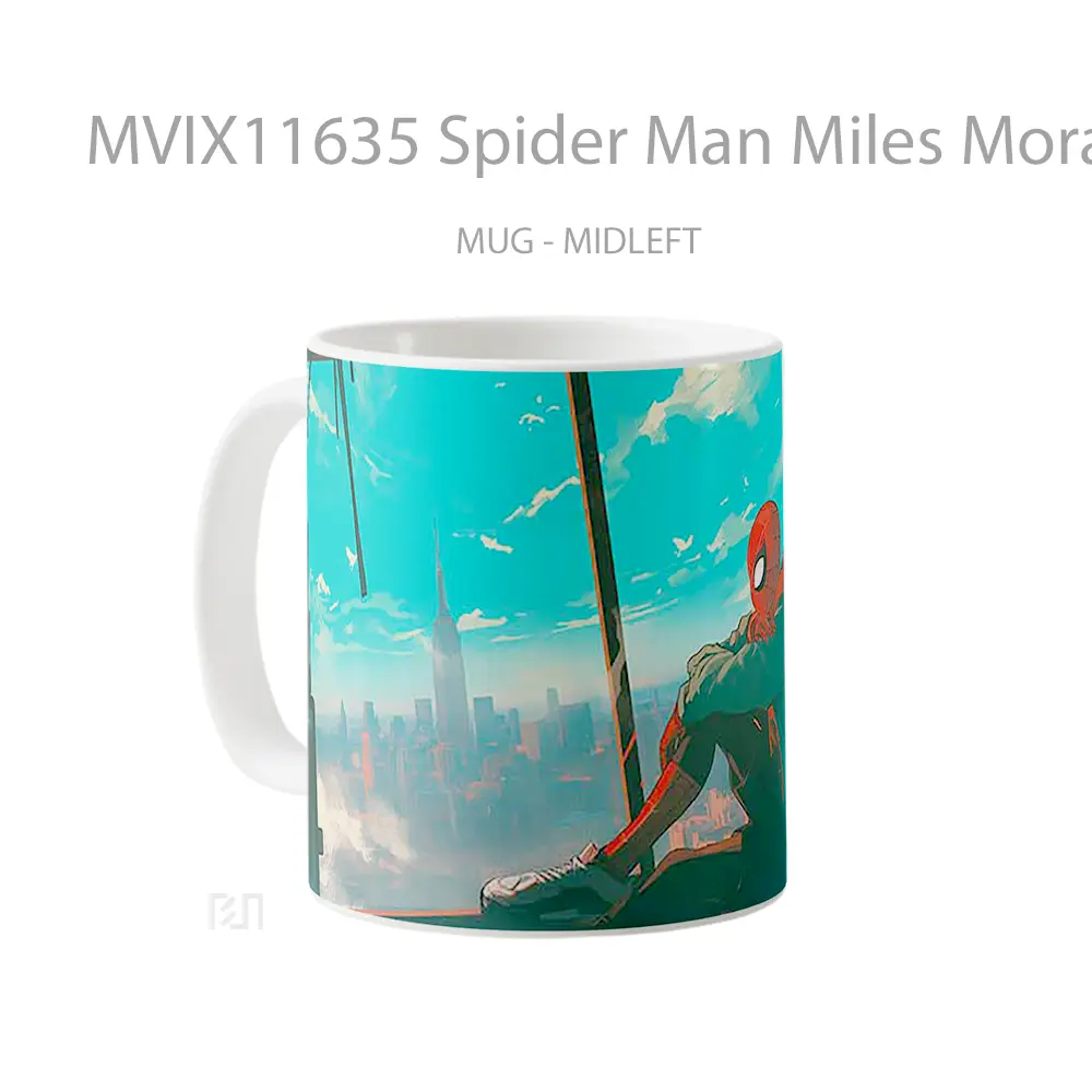 Mug Spider Man Miles Morales Rooftop Chill Koleksi Mug Limited Edition - All-side / Desain