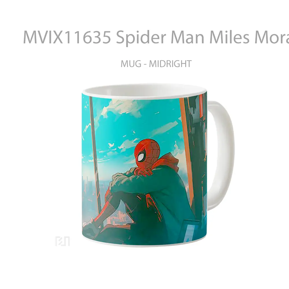 Mug Spider Man Miles Morales Rooftop Chill Koleksi Mug Limited Edition - All-side / Desain