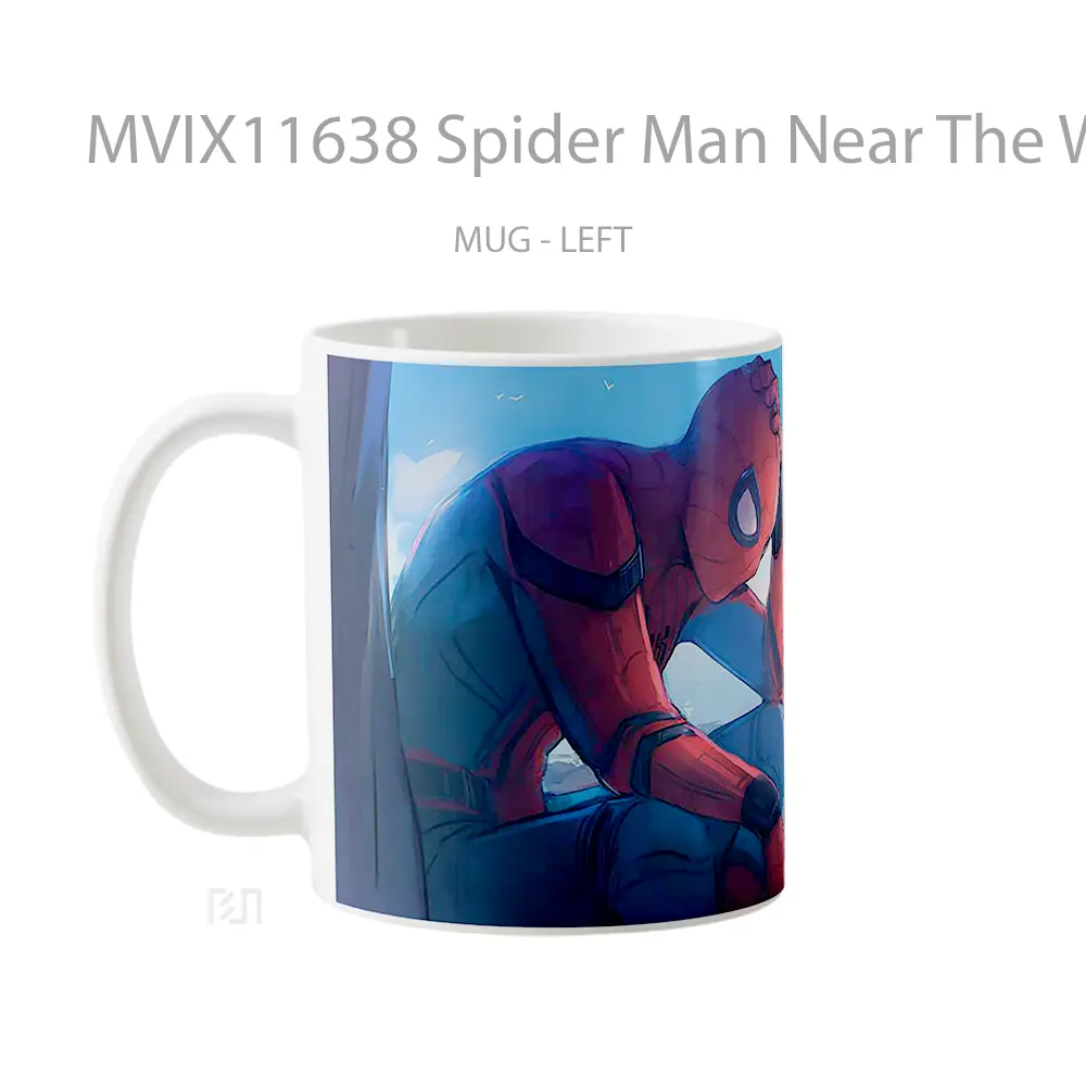 Mug Spider Man Near The Window Aesthetic Koleksi Mug Limited Edition - All-side / Desain