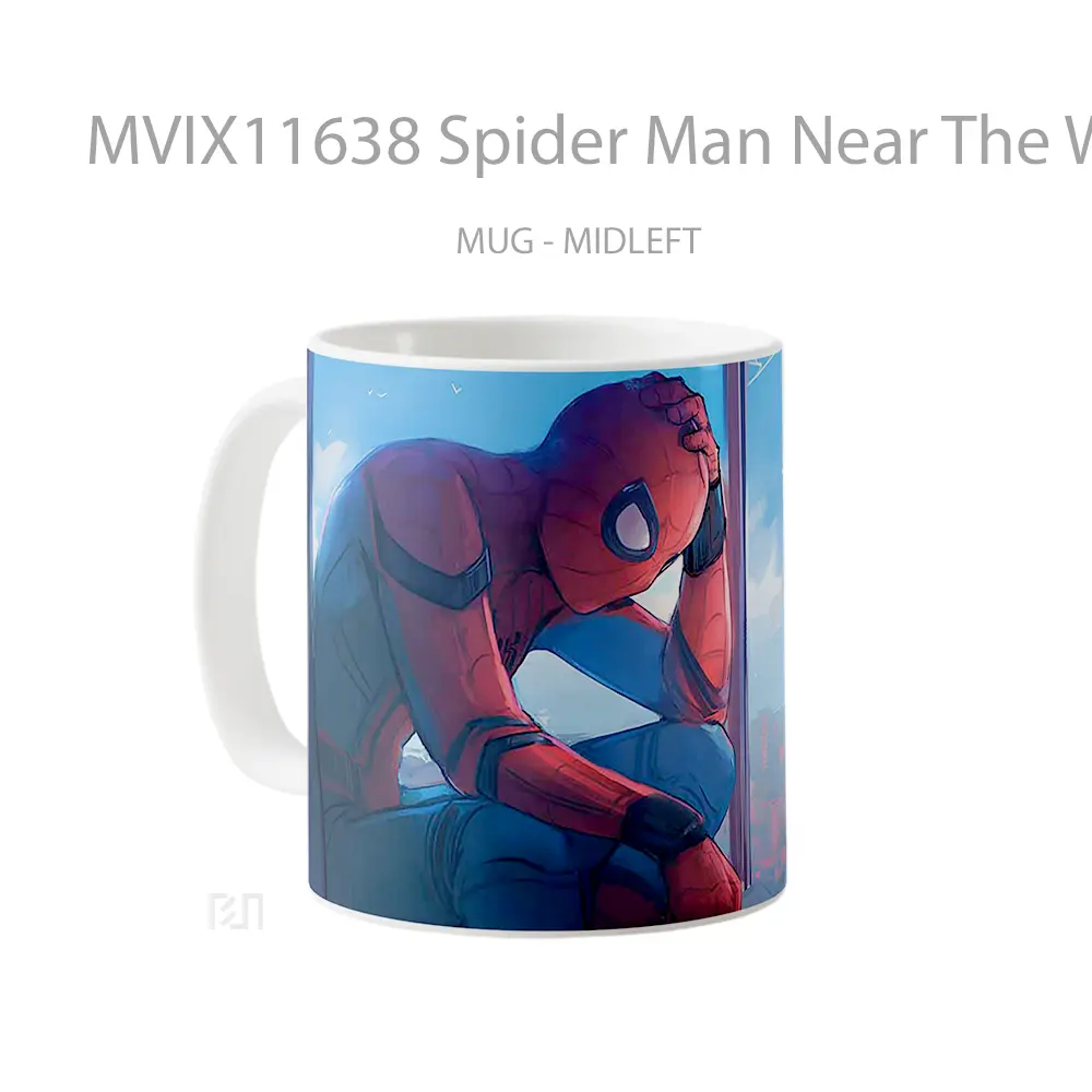 Mug Spider Man Near The Window Aesthetic Koleksi Mug Limited Edition - All-side / Desain