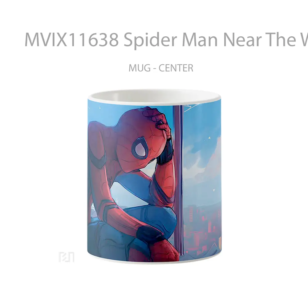 Mug Spider Man Near The Window Aesthetic Koleksi Mug Limited Edition