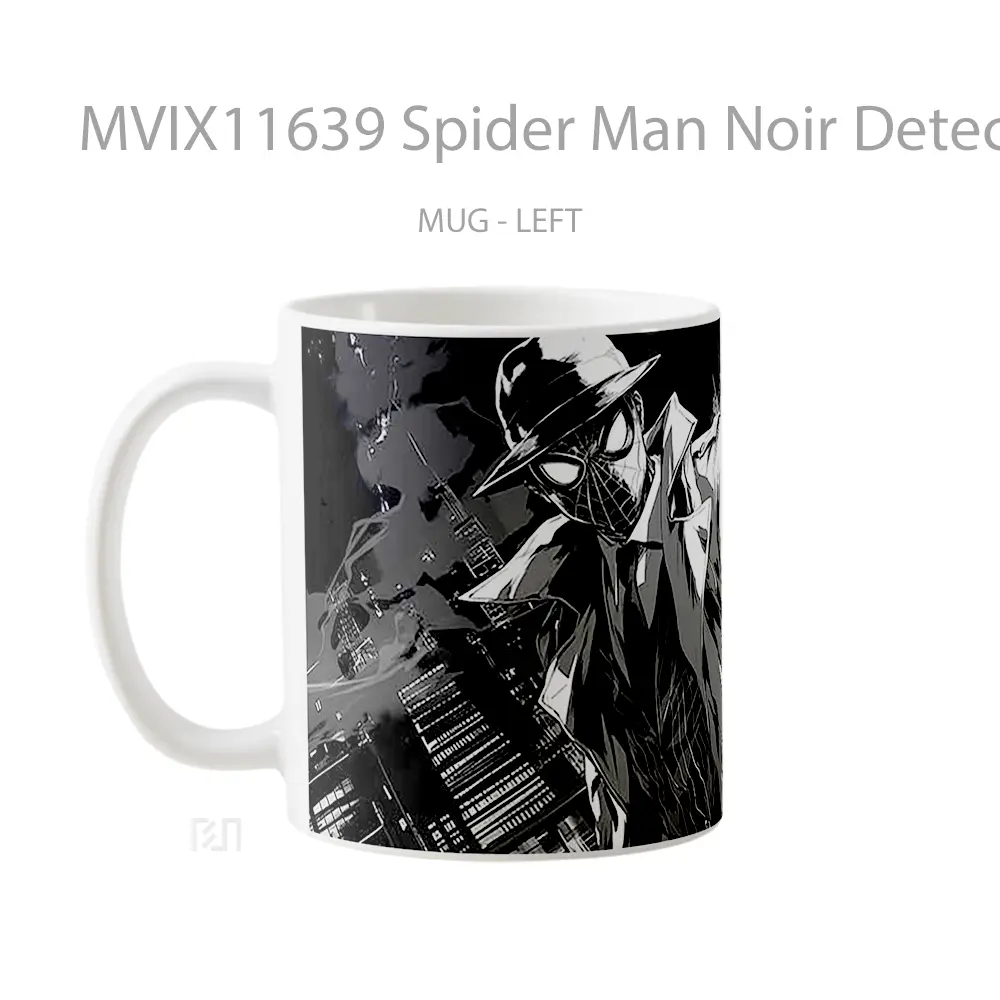 Mug Spider Man Noir Detective Mug Aesthetic Koleksi Spesial - All-side / Desain