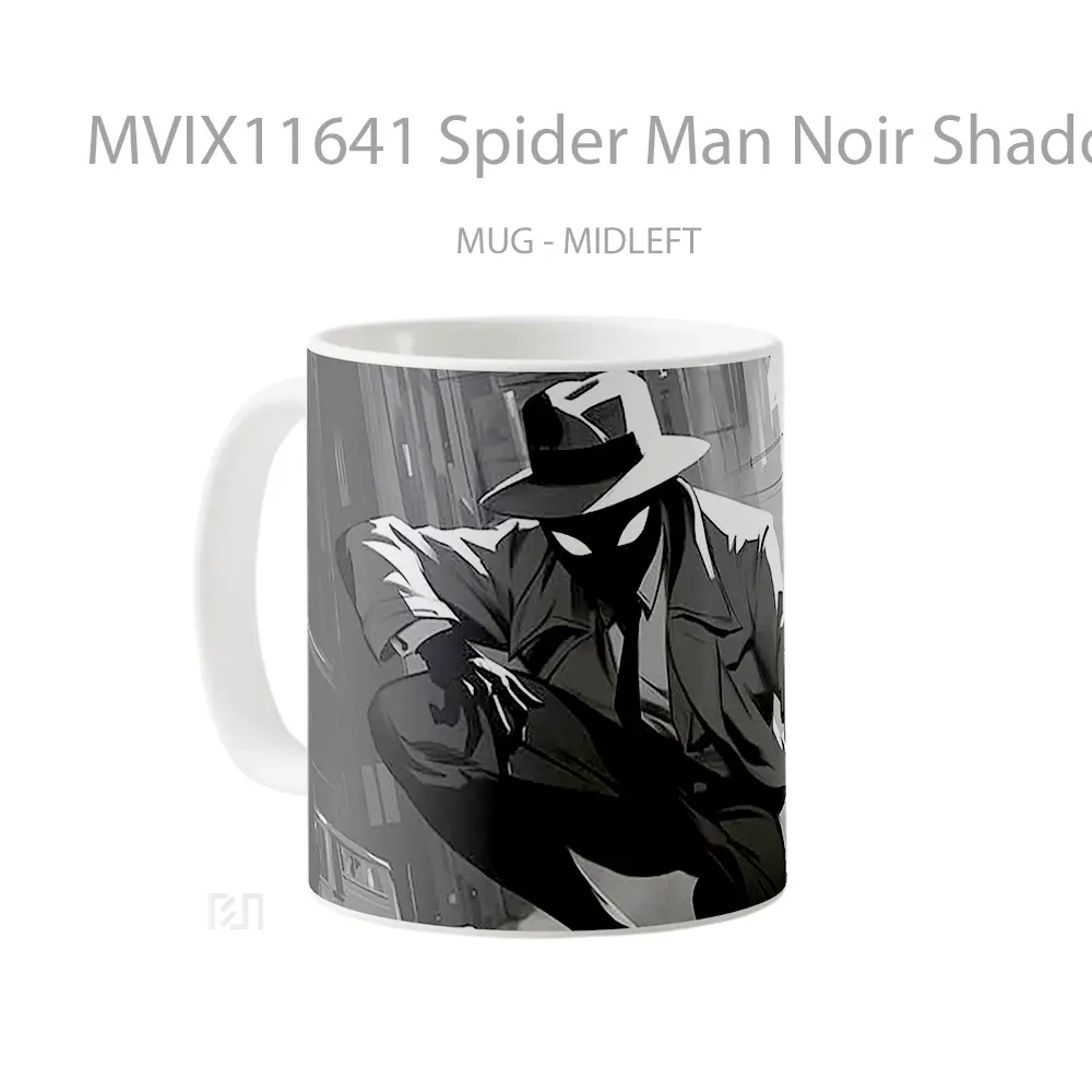 Mug Spider Man Noir Shadow City Koleksi Mug Limited Edition - All-side / Desain