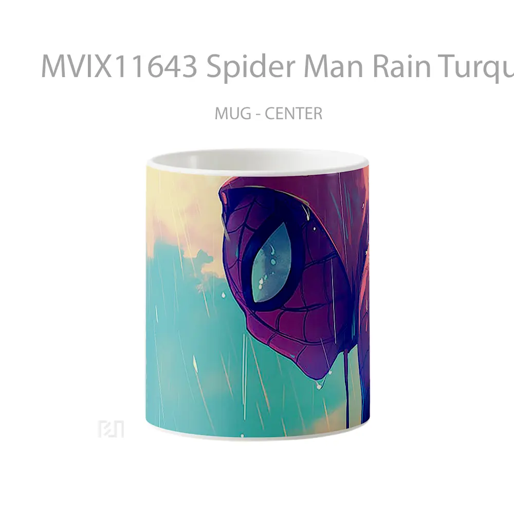 Mug Spider Man Rain Turquoise Hadiah Lucu dan Menarik