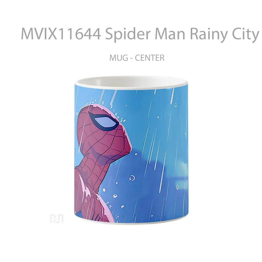Mug Spider Man Rainy City Mood Gelas Keramik Desain Unik